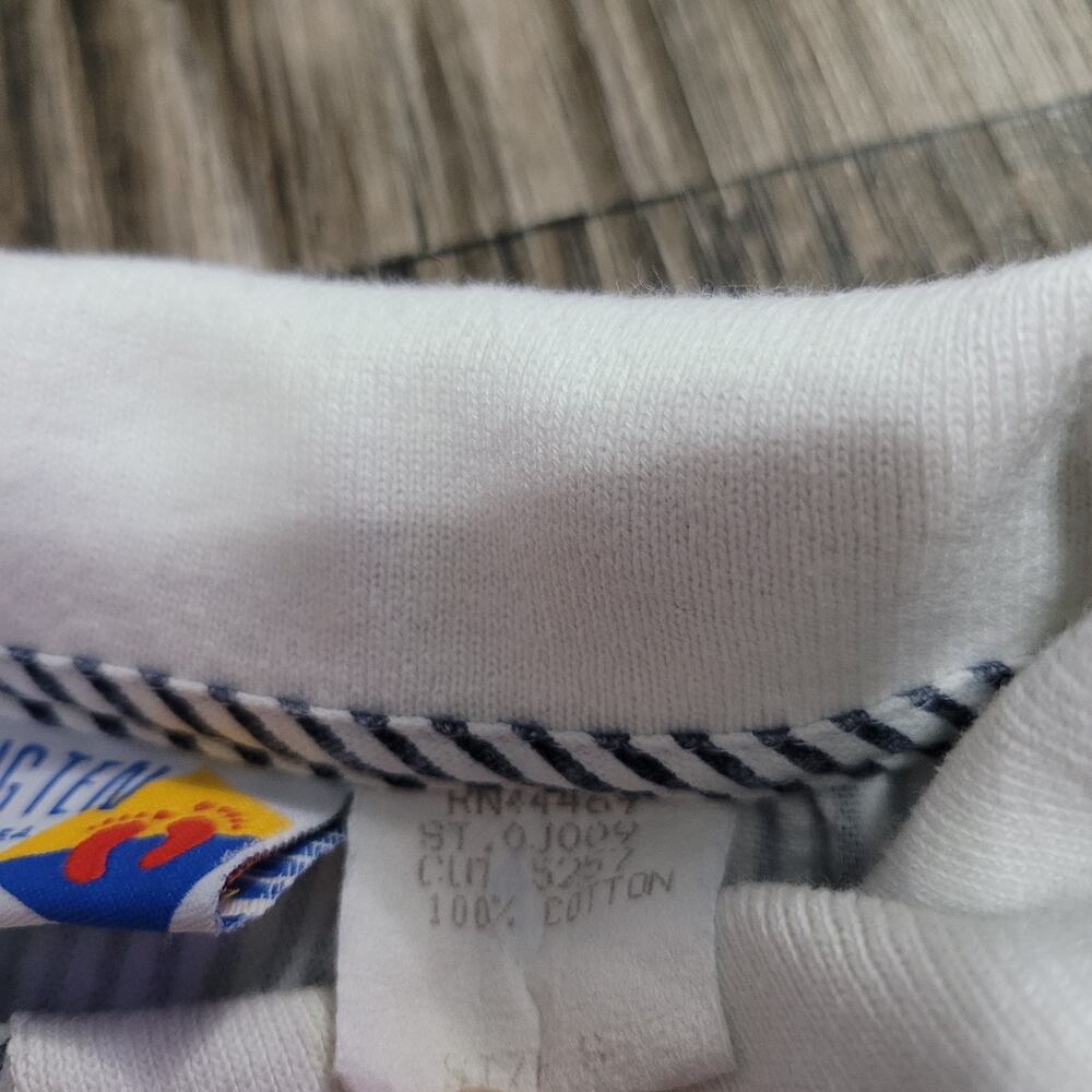 Vintage 80’s Hangten Sailor Cropped Blouse Sz L USA TAG Chic Classy Indie - Picture 7 of 12